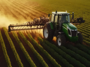 Tractor in a field