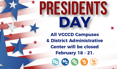Happy Presidents Day All VCCCD Campuses &amp;amp; District A