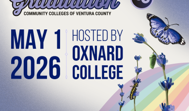 Lavender Graduation graphic for Community Colleges of Ventur