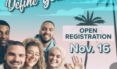 Define your future; Open Registration; Nov. 16