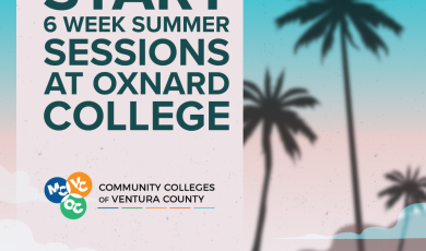 Promotional graphic for summer sessions at the Community Col