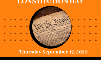 ASVC Associated Students of Ventura College presents Constitution Day. Thursday September 17, 2020. Non-partisan virtual panel discussion. 11:30am - 1pm.