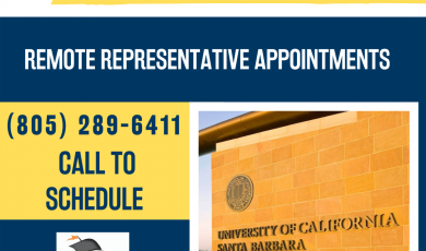 University Transfer Center Event: UC Santa Barbara Representative Remote Appointments, Call 805-289-6411 to schedule