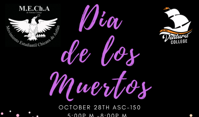 Dia De Los Muertos, October 28, ASC -150, 5 p.m. - 8 p.m.