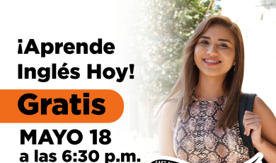 Aprende ingles hoy! Gratis. Mayo 18 a las 6:30 p.m. Ventura College East Campus