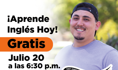 Aprende ingles hoy! Gratis. Julio 20 a las 6:30 p.m. Ventura College East Campus