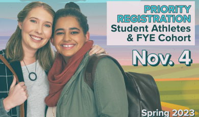 Priority registration: student athletes and FYE