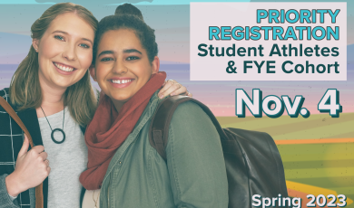 Priority registration: student athletes and FYE 