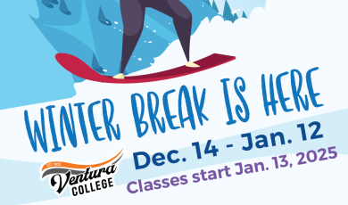 Woo Hoo. Winter Break is here. Dec. 14 to Jan 12 Classes start Jan. 13 2025