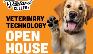 Veterinary Technology Open House Tuesday, February 25  4 p.m. - 5:00 pm.  VC East Campus. Photo of animals