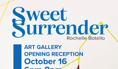 Sweet Surrender - sculptures by Rochelle Botello opening reception Thursday, October 16, 6-8 pm at the New Media Gallery Show runs October 16-December 4, 2025 Gallery hours Mon.-Thurs. 1