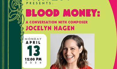 Laurel project Blook Money  A conversation with Jocely Hagen Monday April 13 at Noon