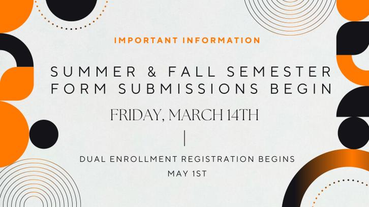 March 14th DE Form Submissions Begin