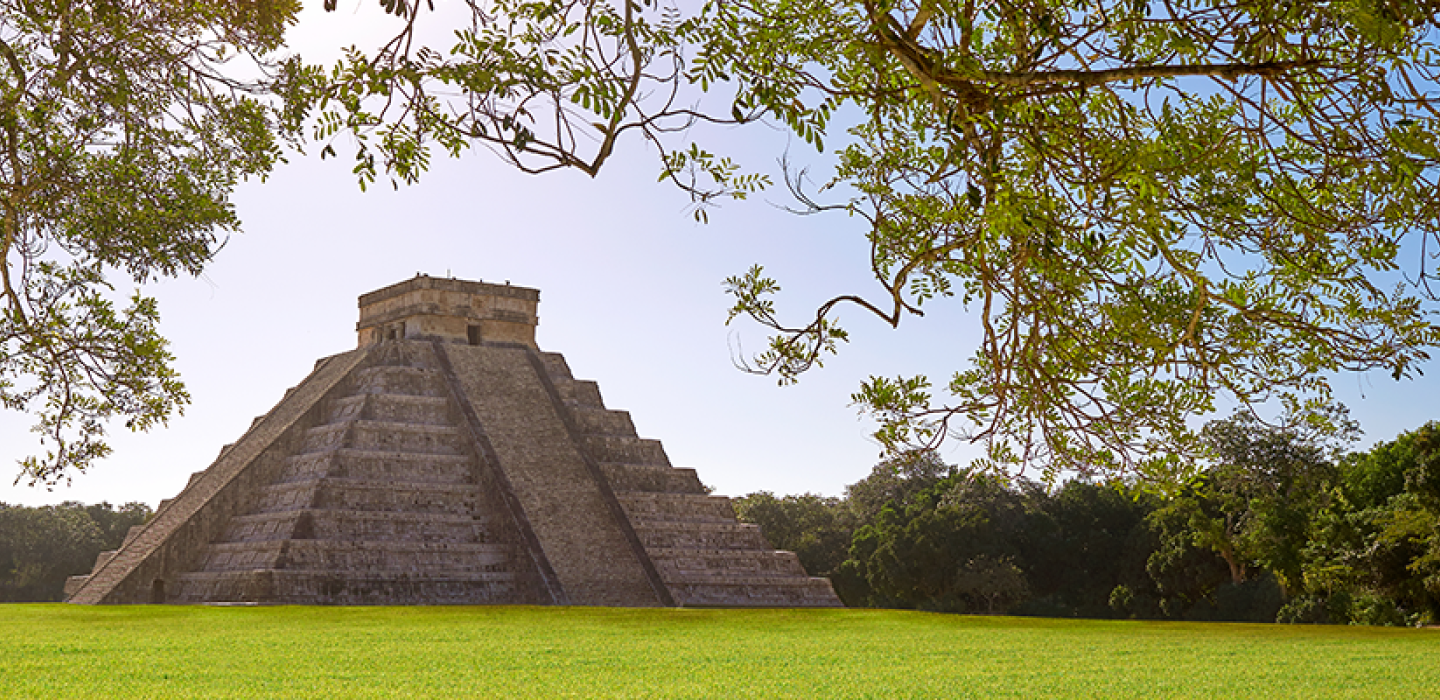 The Chichen Itza, a large pre-Columbian city built by the Maya people of the Terminal Classic period. 