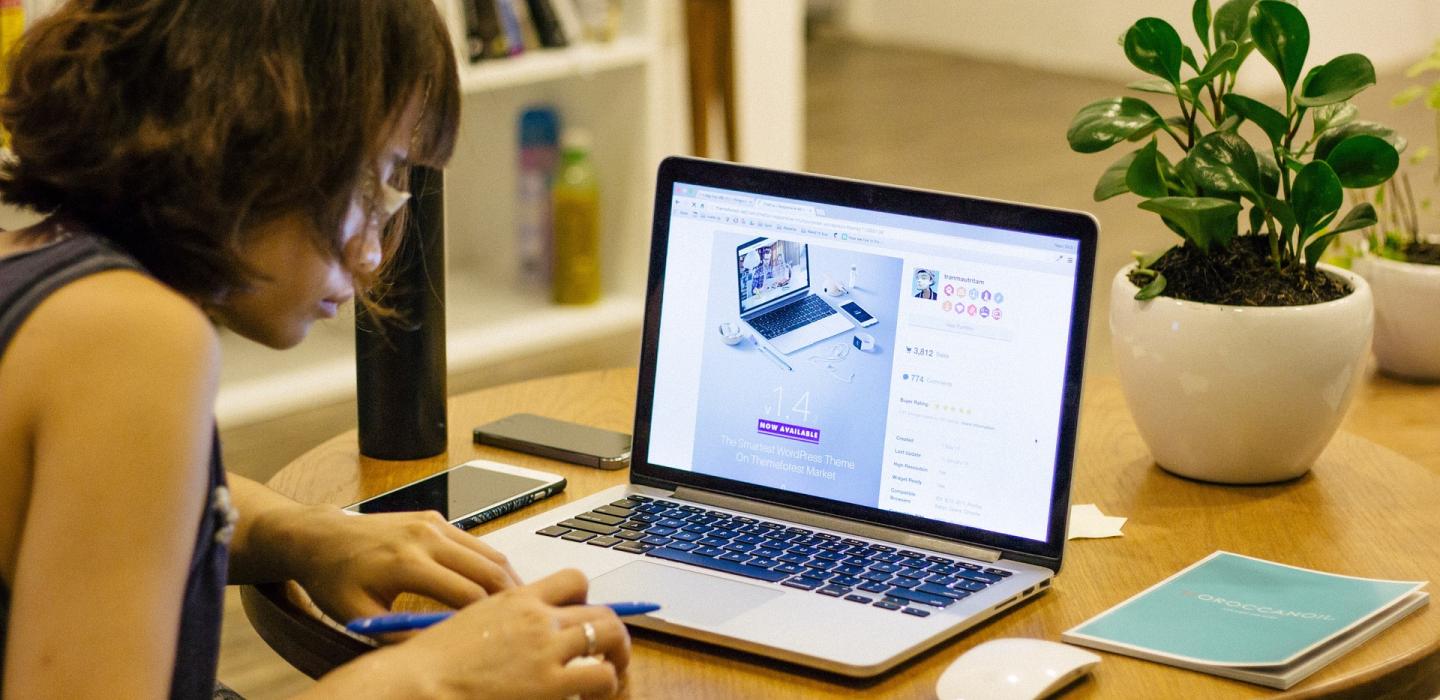 Student on Computer