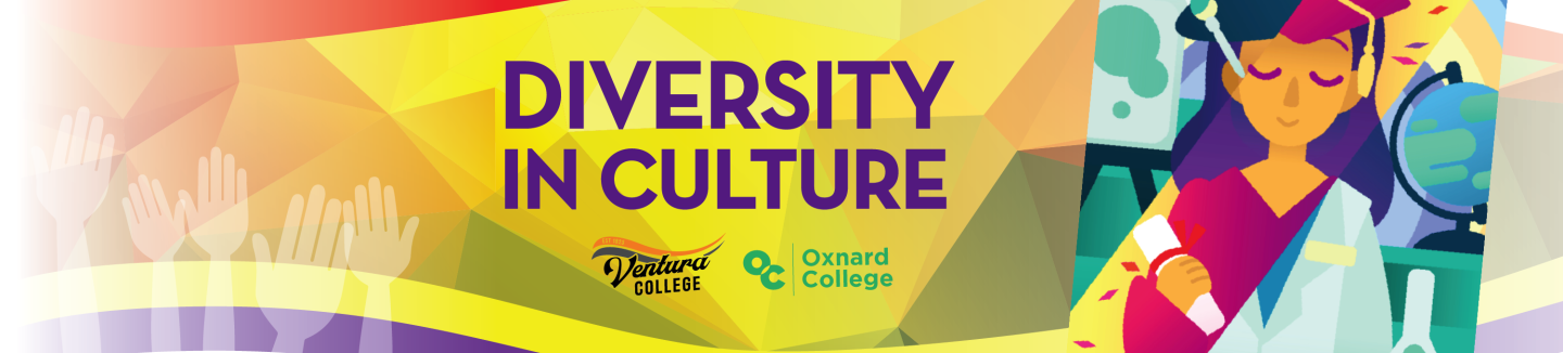 Diversity in Culture art banner with image of illustrated graduate