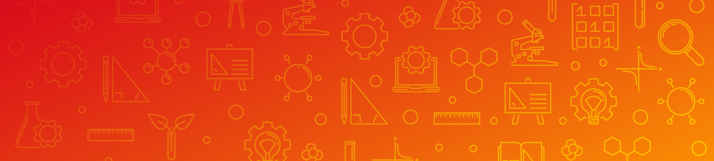 STEM Icons Orange Background